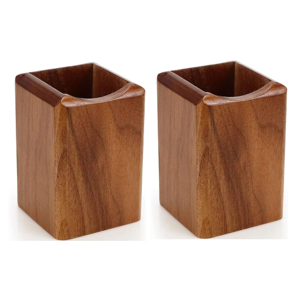 2 Pack Handmade Wood Pen Pencil Holder Stand Multi Purpose Natural Wood Pencil Cup Pot Desk Organizer Storage Box - P... - Image 6