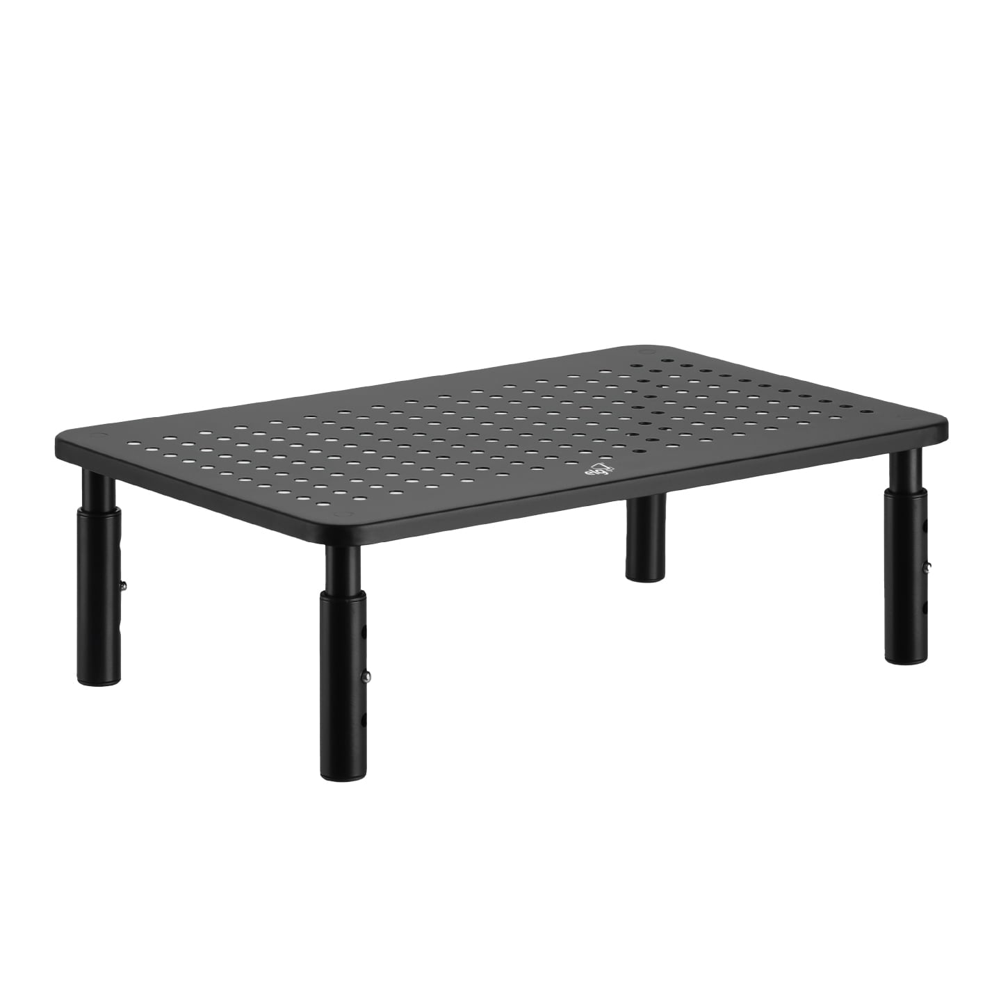 ELG Desktop Monitor Stand and Laptop Riser, Adjustable Height Steel Organizer, 44 lb Capacity, Black, 2 Pack - Image 2