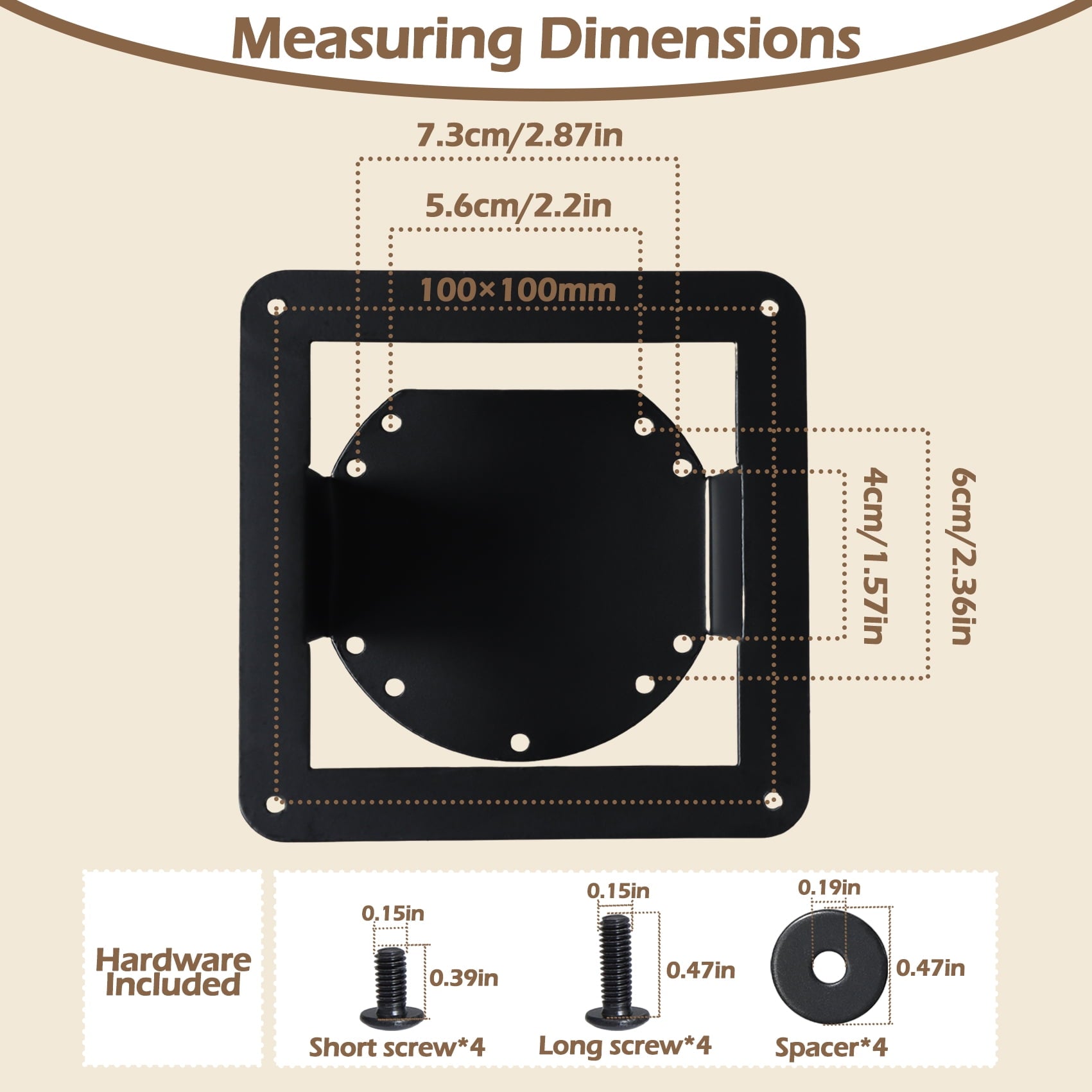 Odyssey G7 G8 G9 Vesa Mount Adapter Compatible with Samsung Odyssey NEO G7 G8 G9 Series G65B G75T G77T G70A G70B G75N... - Image 6