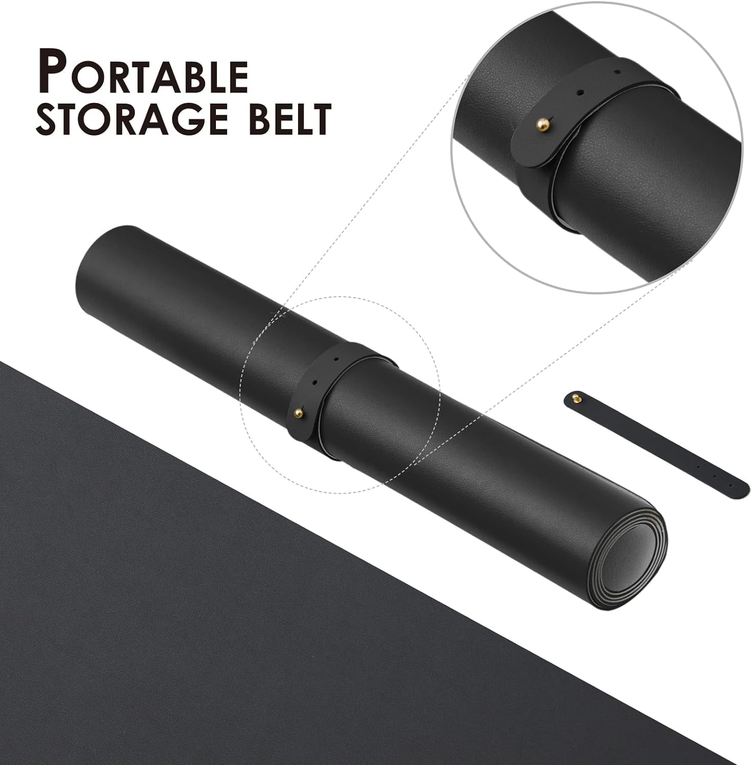 PU Leather Desk Pad,36x17 in Large Computer Desk Mat,Waterproof Non-Slip Desk Blotter Protector,black Big Keyboard Mo... - Image 4