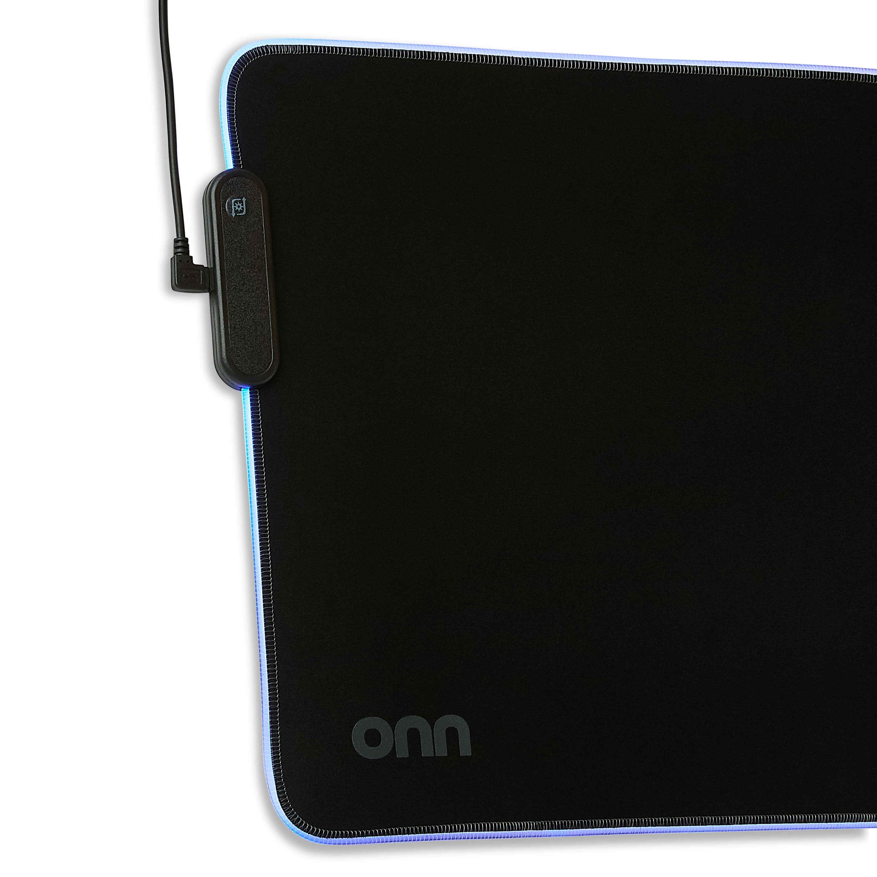 onn Gaming Desk Pad with LED RGB Lighting, Black 32", Rubber Anti-Slip base - Image 4