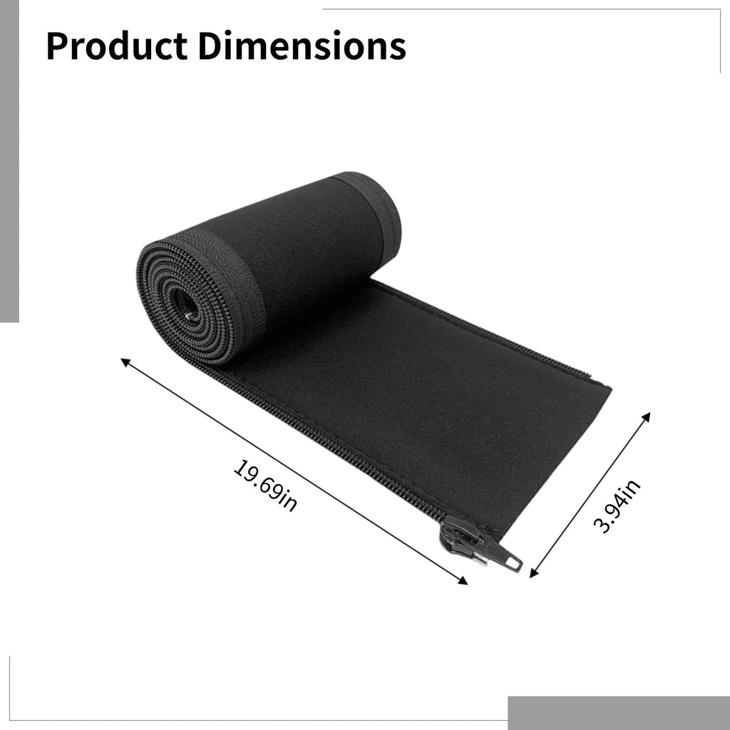 4 PCS Zipper Cable Organizer Sleeves, Cable Management Sleeve for TV and Computer Cords, Black Polyester, Reliable an... - Image 4
