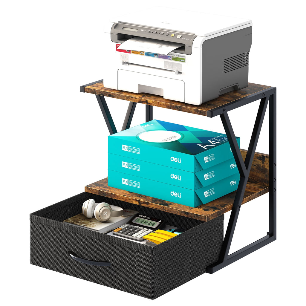 For Desk With Storage Drawer, 2 Tier Desktop Or Under Desk Shelf, Multi-Purpose Desk Organizer For Home Office, fit F... - Image 4