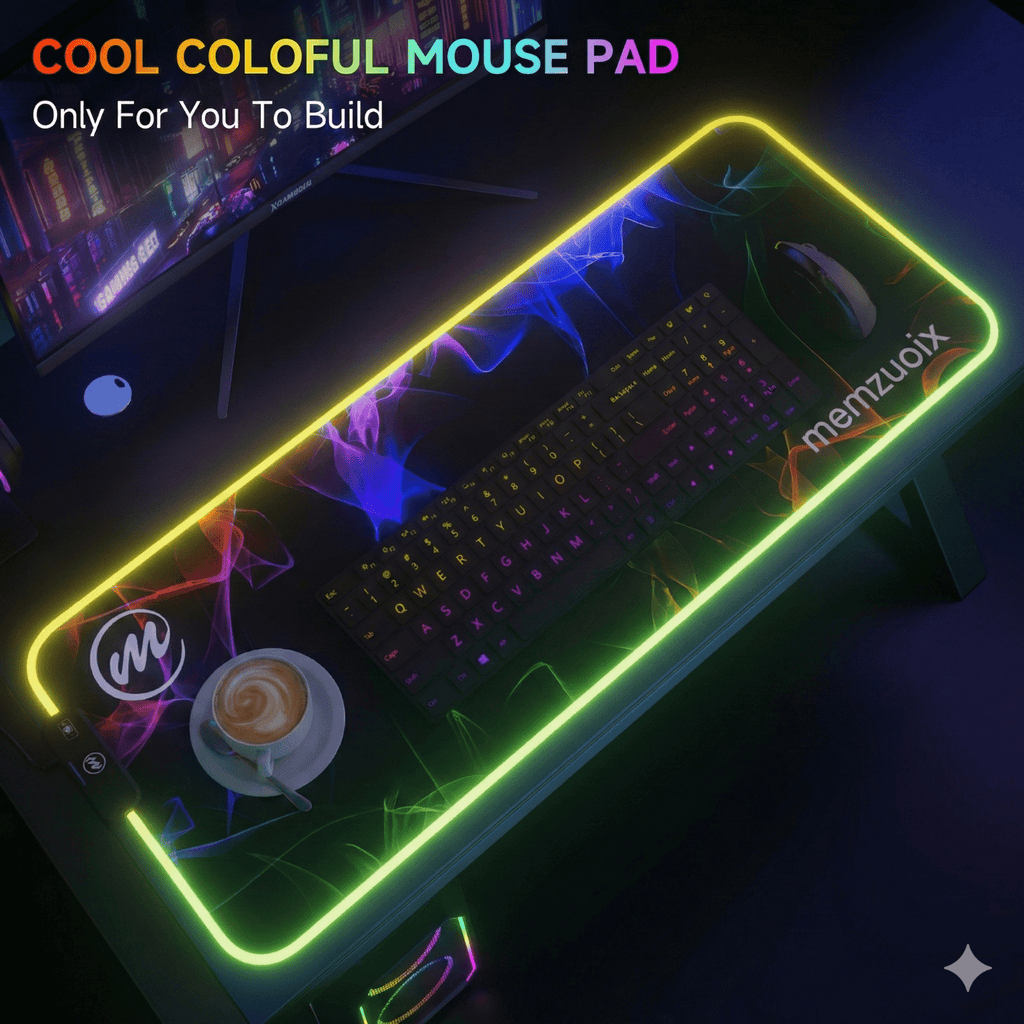 LED Mouse pad 31.5×11.8 Inch, Large RGB Glow Gaming Mouse Pad for Computer Keyboard, 12 Cool Lighting Modes, Anti-Sli... - Image 3