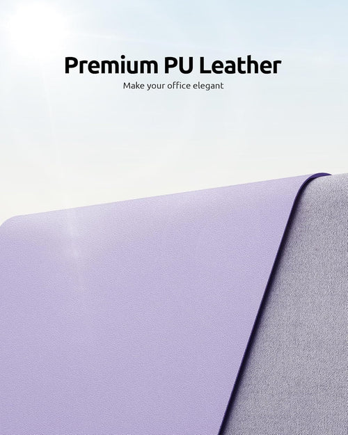 23.6" x 13.8" Leather Desk Pad Protector, Office Desk Mat, Large Mouse Pad, Non-Slip PU Leather Desk Blotter, Laptop Desk Pad, Waterproof De - Image 2