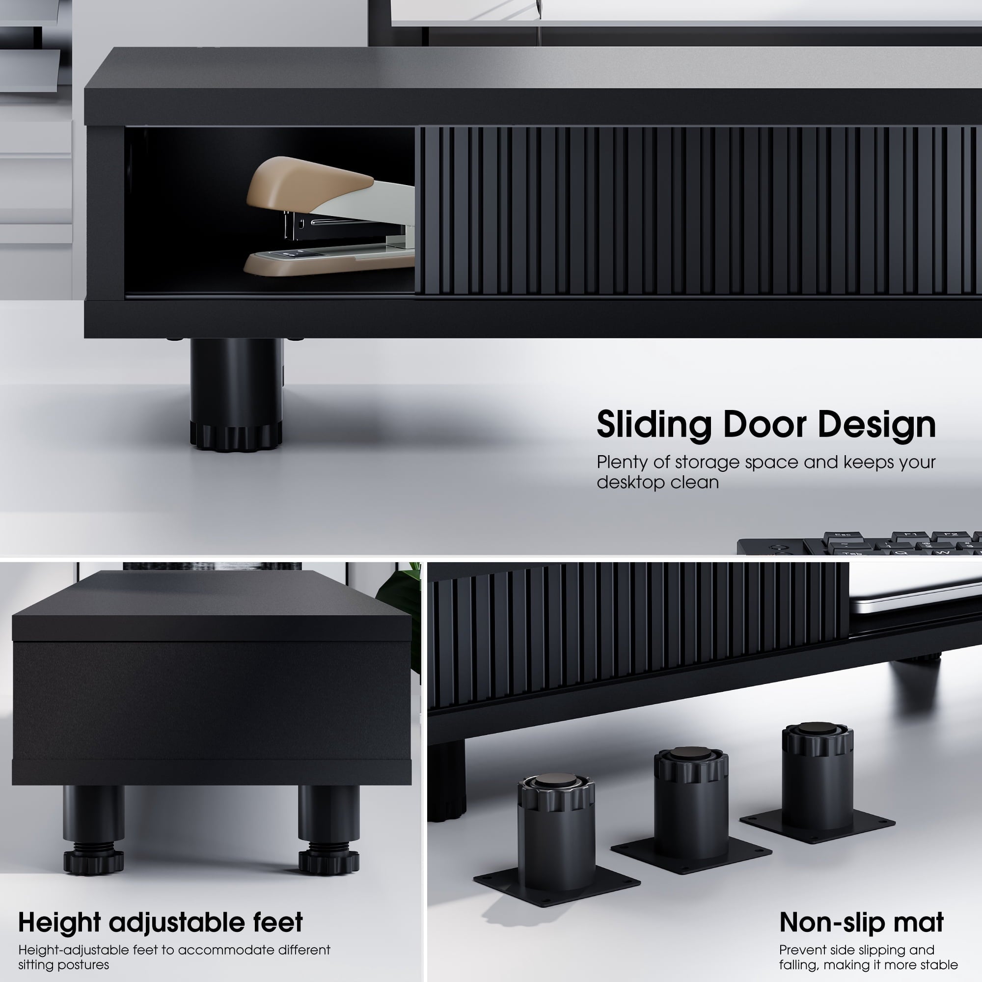 Fenge Dual Monitor Stand, 42.5inch Long Monitor Stands Riser for 2 Monitors - Image 5