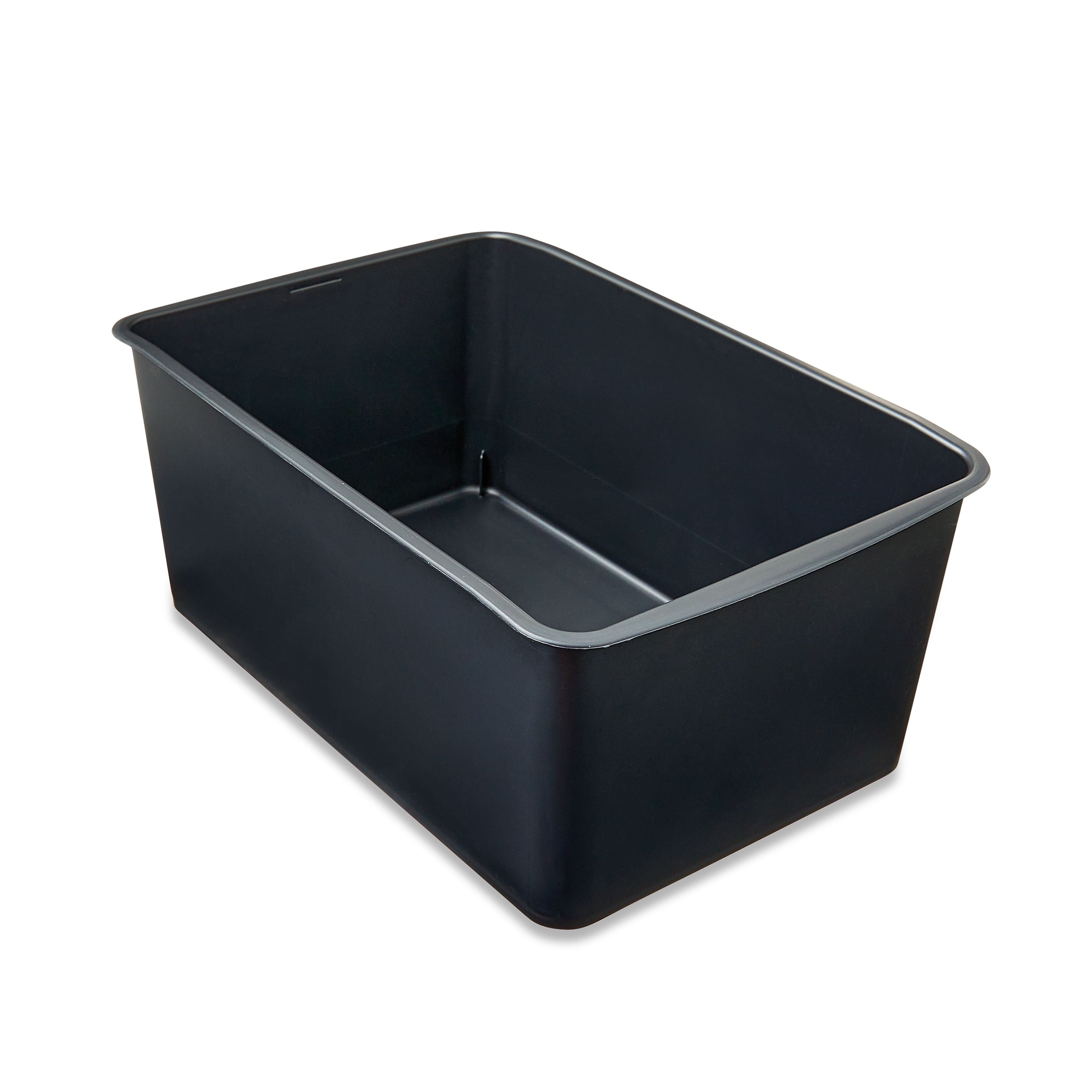Small Plastic Desktop Organizer Cubby Bin, Black, 8-Pack - Image 3