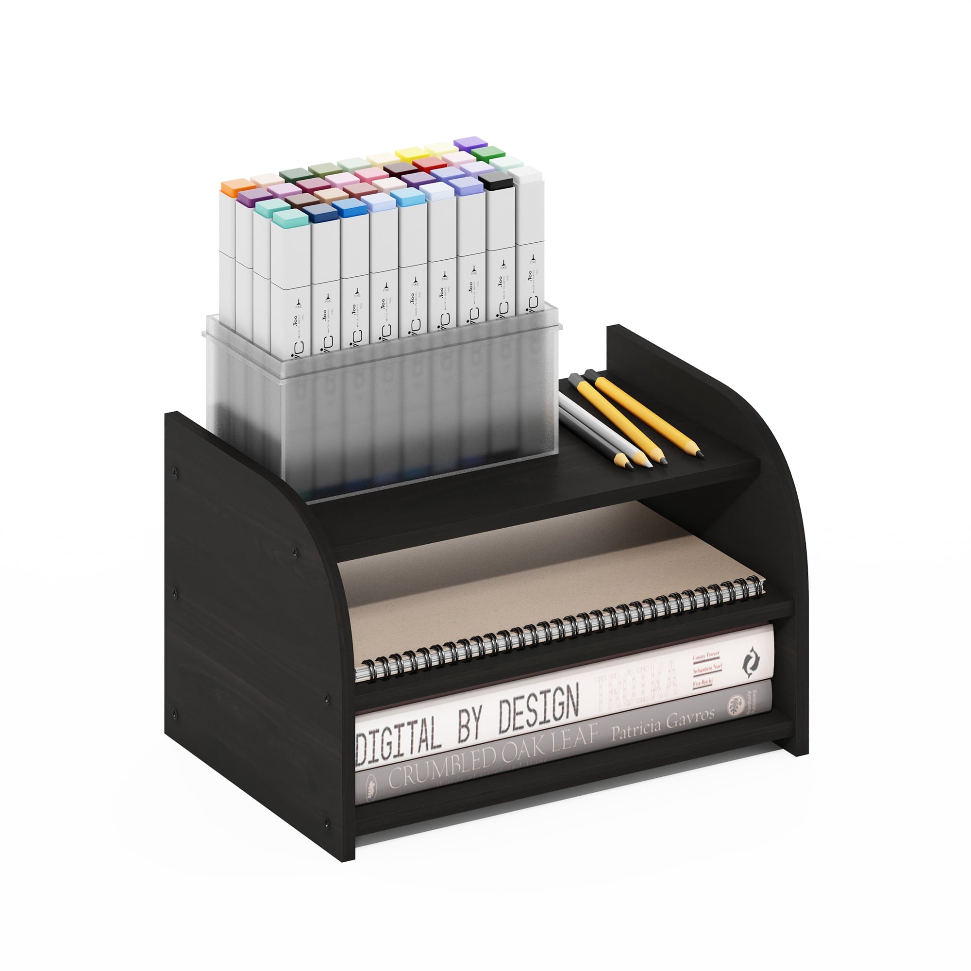 Classic 3-Tier Desk Top Organizer in Espresso - Image 4