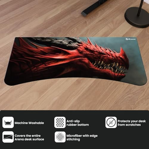 Arena Gaming Desk Mat, Full Surface Custom Desk Pad, Interchangeable, Water Resistant & Washable Computer Desk Mouse ... - Image 2