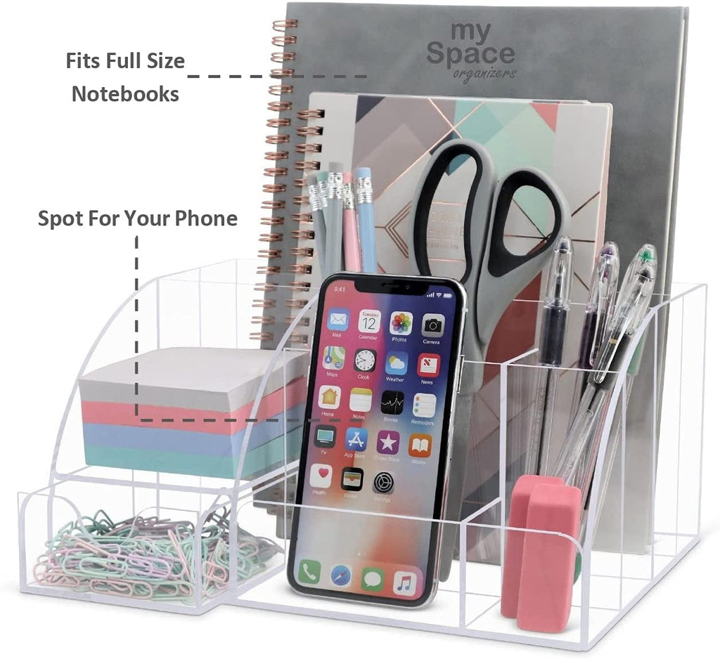 Clear Acrylic Desk Organizer For Home Office Supplies Accessories - Image 6