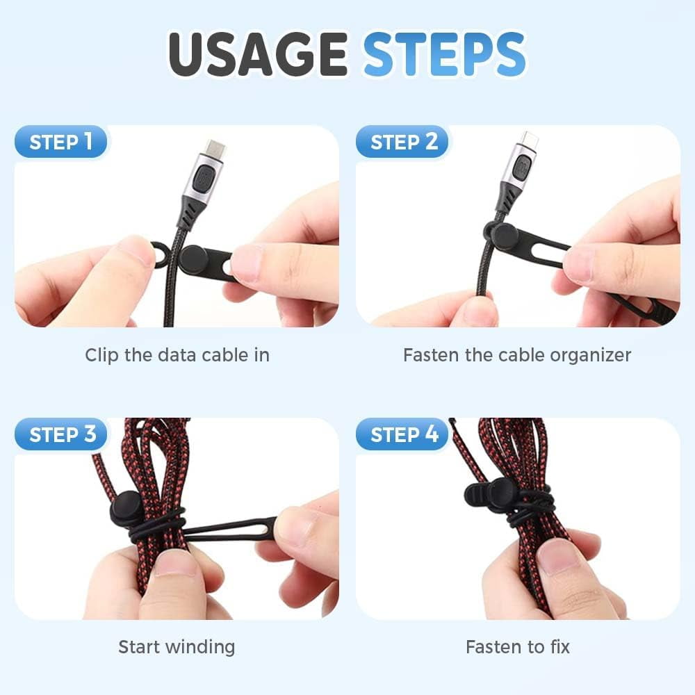 2026 Silicone Cable Ties,Cable Management Headphone Organizers,Reusable Cord Management Wire Organizers for Cords,Hom... - Image 6