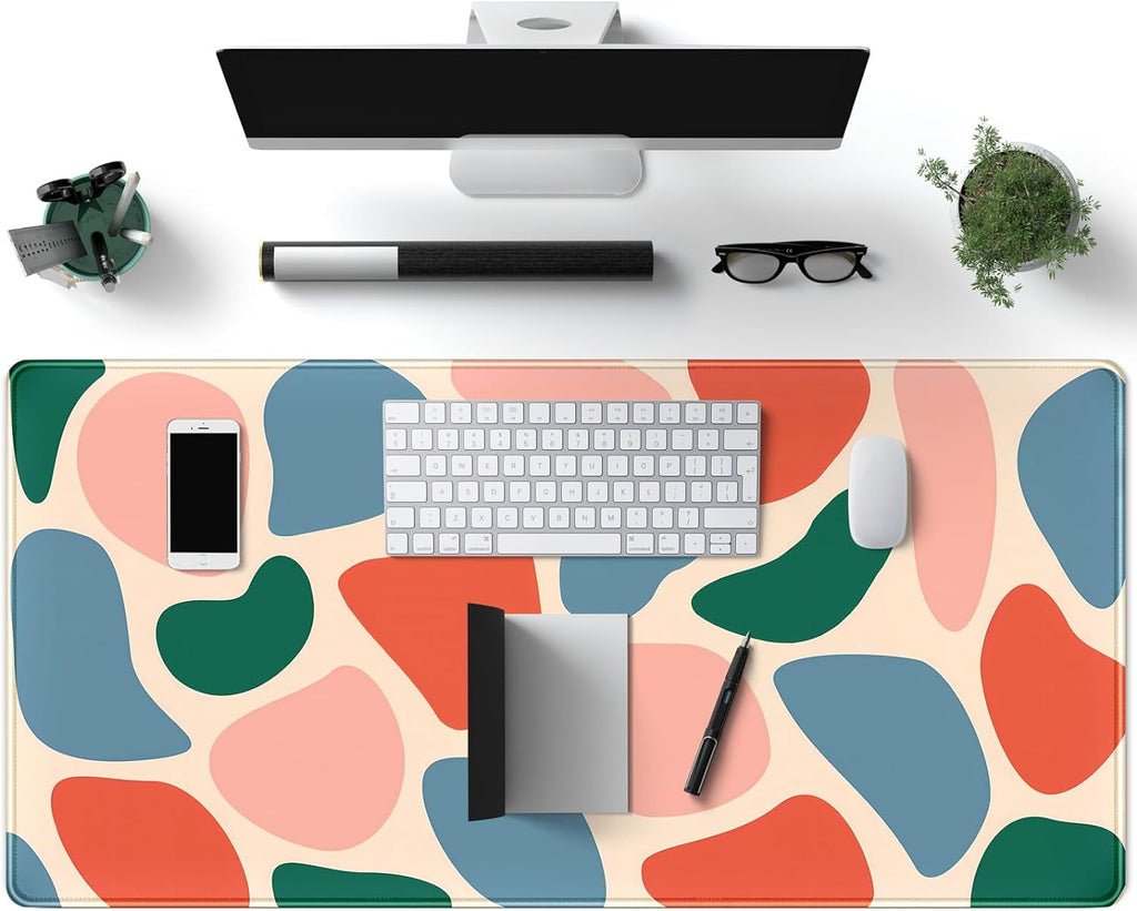 Cute Abstract Desk Mat XXL Large Mouse Pad Big Modern Boho Desk Pad Keyboard Mouse Mat Desk Accessories for Women Cute Desk Decor Extended G - Image 5