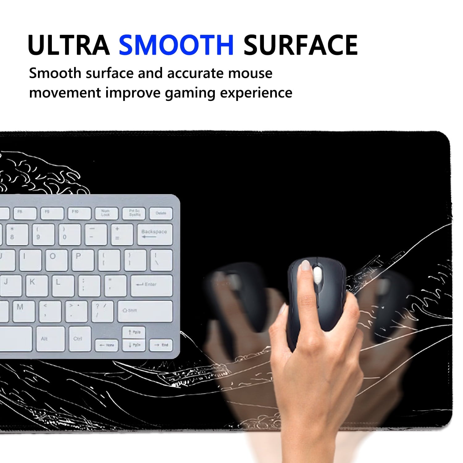 Large Gaming Mouse Pad - STOPERT XXL Extended Waterproof Desk Mat, 31.5"x11.8" Computer Keyboard Mouse Pad with Stitched Edges & Non-Slip Ru - Image 4