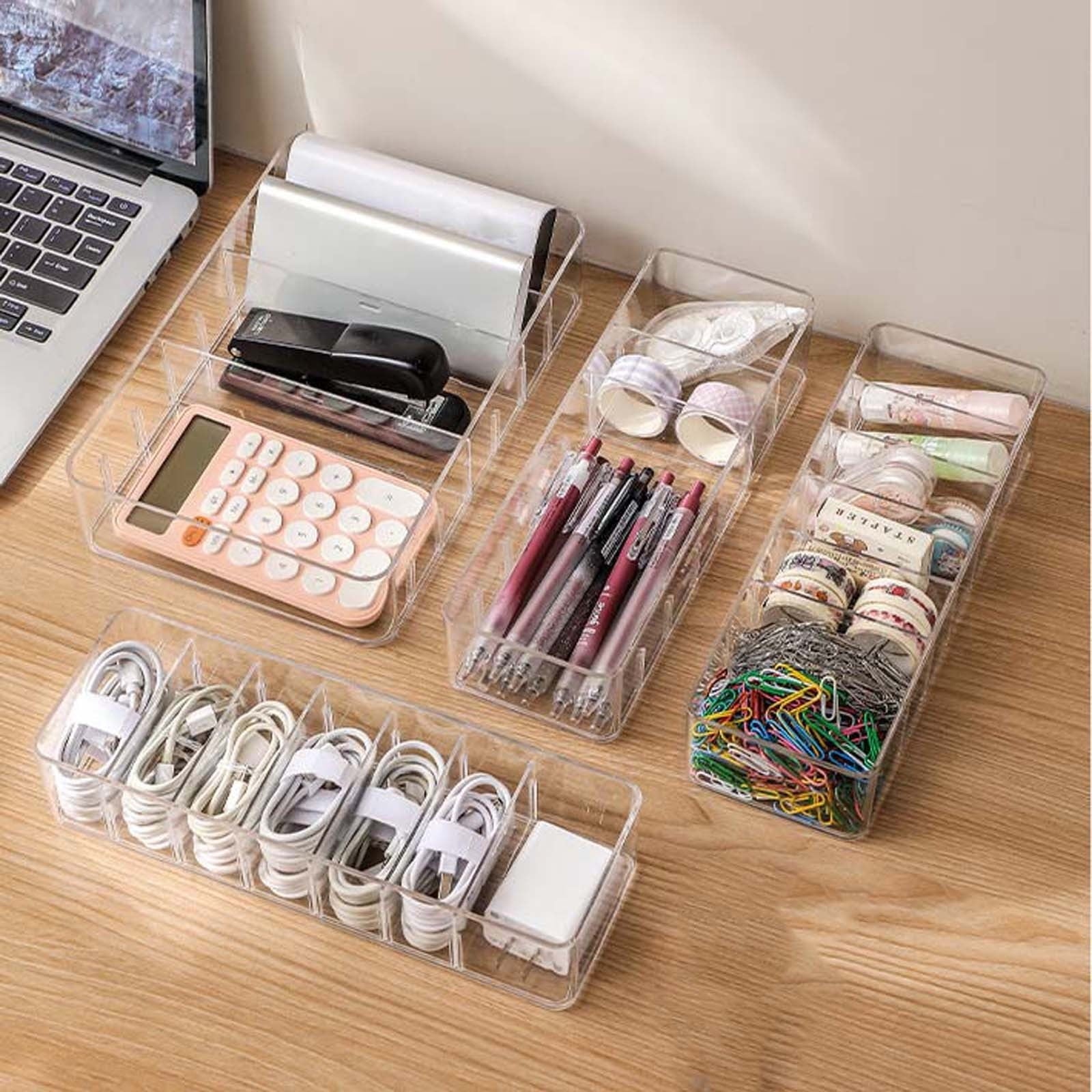Box with Divider Compartments for Chargers and Cords 27.2x6.6x18.1cm Home (Multicolor) - Image 3