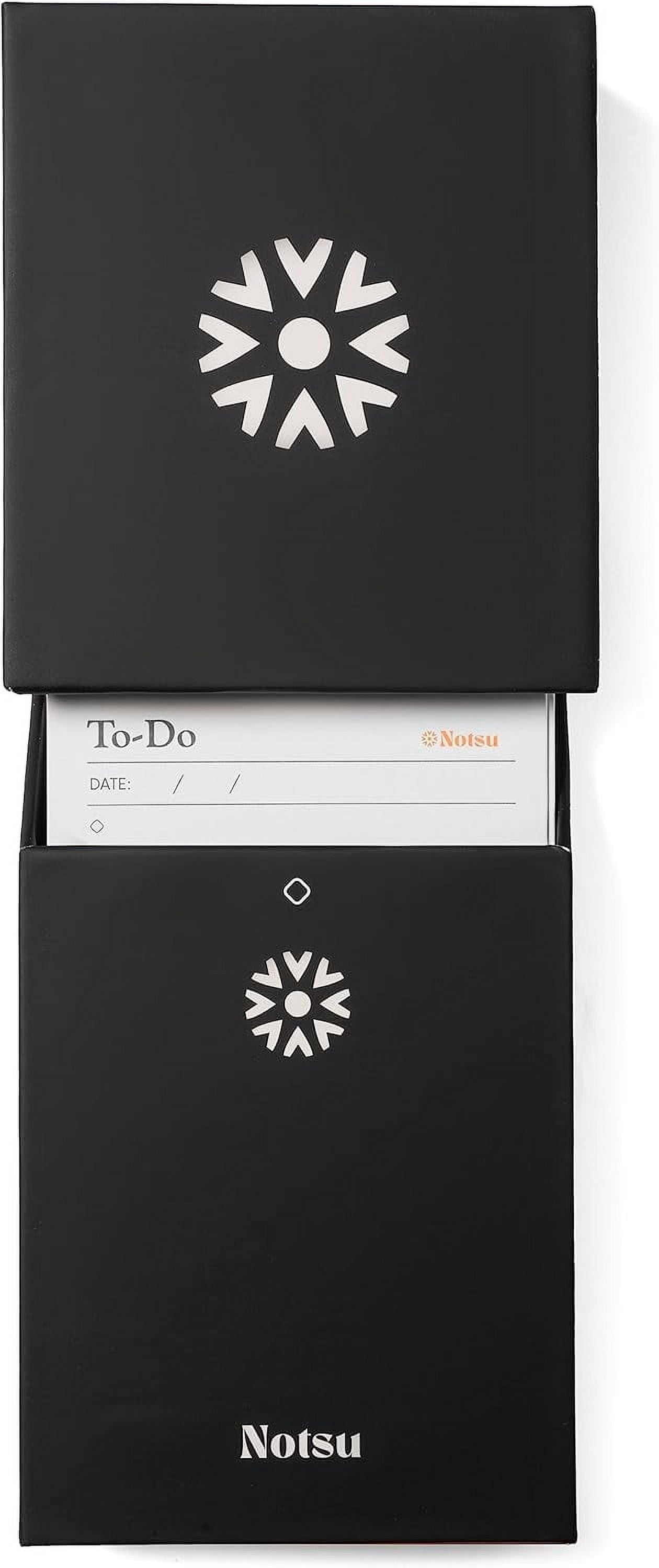 Notsu Centre Rise To Do List Card Box Set | 50 Foldable To-Do Vertical Notecards 3x5, Productivity Index Card Organizer Tab Dividers, Desk C - Image 4