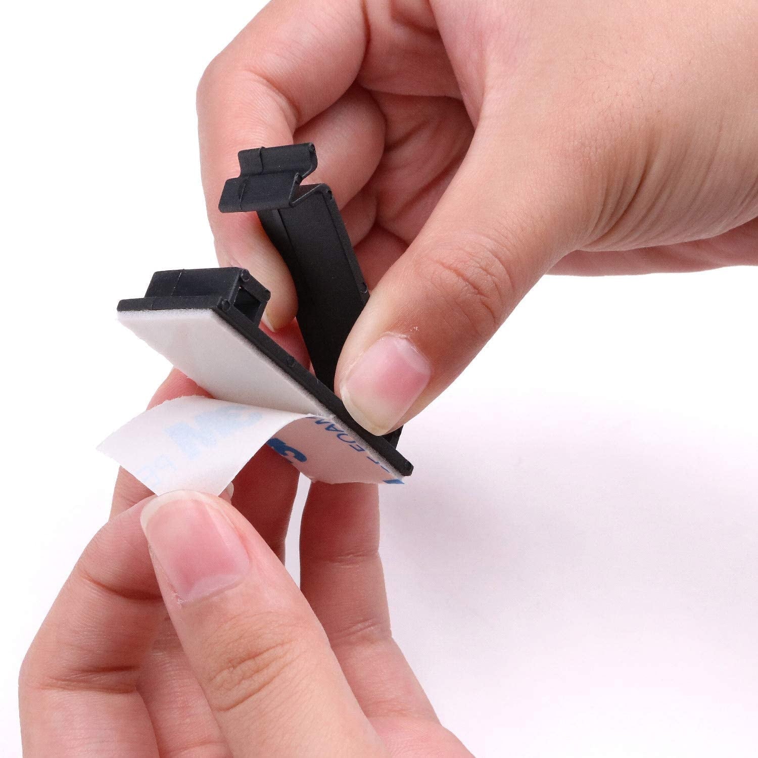 50 Pack Self Adhesive Cable Management Clips,Cable Organizers Wire Clips Cord Holder for PC Laptop Ethernet Cable Des... - Image 3