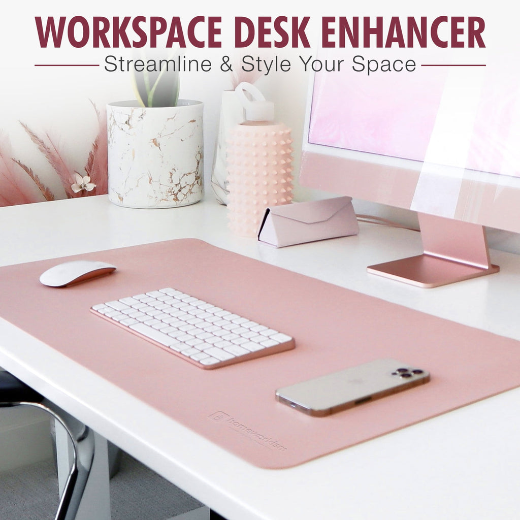 Leather Desk Pad(31.5 x 15.7 inches), Mouse Pad, Office Desk Mat, Non-Slip PU Leather Desk Blotter,Laptop Desk Pad,Wa... - Image 4