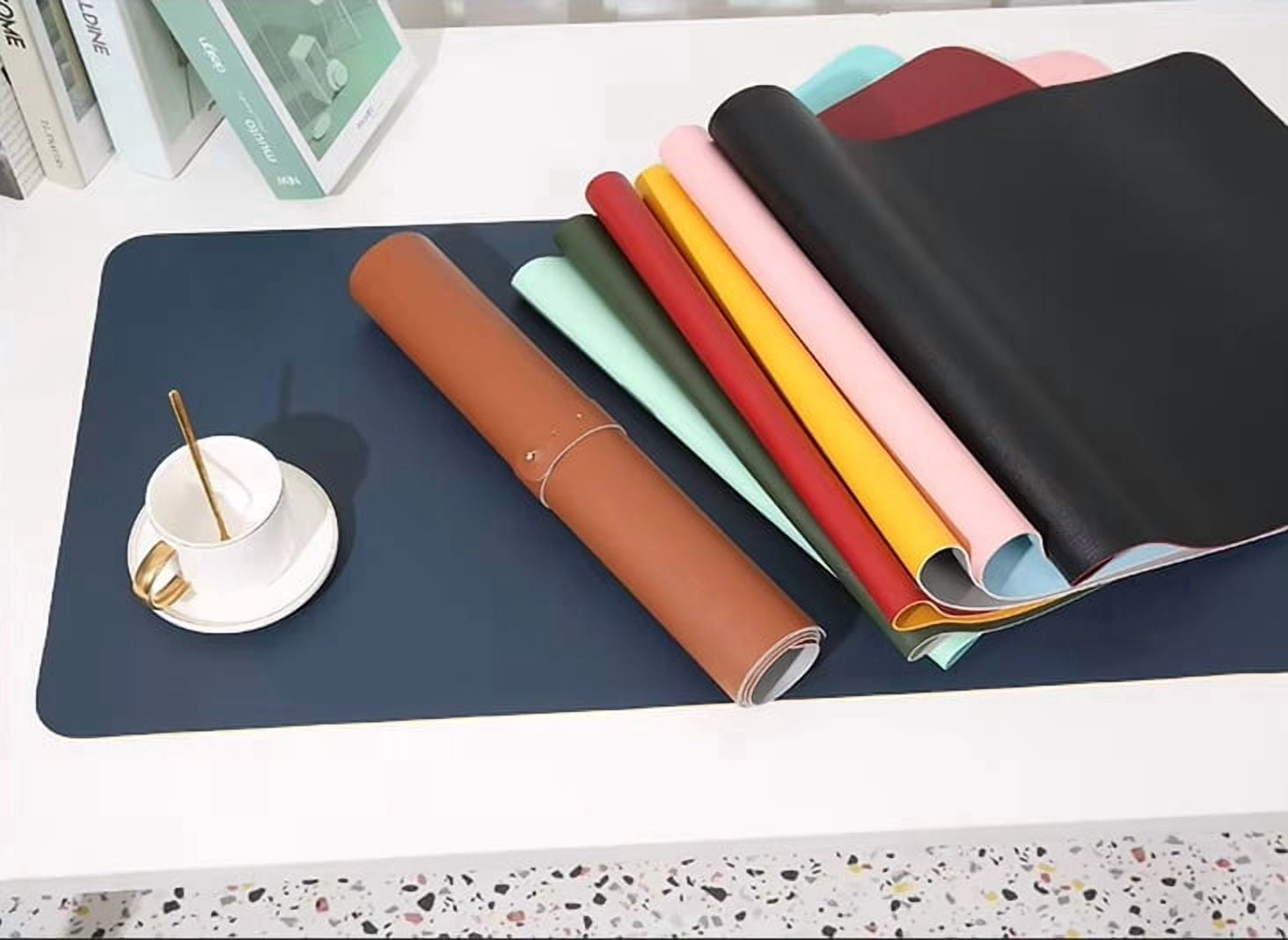 Large Desk Pad 31.5 x 15.7 Inch, Reversible PU Leather Desk Mat, Waterproof Mouse Pad for Office, Home & Gaming Desk-... - Image 5