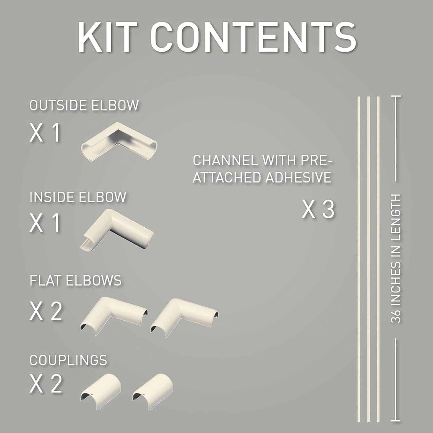 Wiremold Cord Mate Organizer Kit - Cable Organizer - Kit, White - Image 6