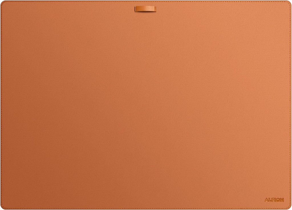 Leather Desk Mat Cable Organizer 23.6" x 17" | Premium Brown Vegan Leather Desk Protector Blotter Mouse Pad with Felt Non Slip Bottom for Ho - Image 2