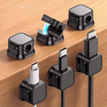 6 Pack Magnetic Cable Clip Organizer Cord Holder, Adhesive Cable Management, Wire Phone USB Charger Cable Holder Keeper Organizer for Car, O