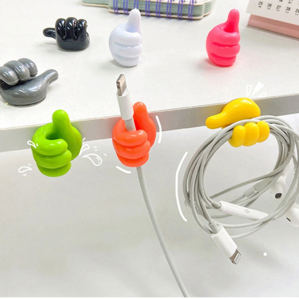 SLUOHZXI 10Pcs Cable Clips, Thumb Cord Holders, Silicone Wall Hook Cord Organizer for Desk Wall Car Nightstand, Cord Clips, Wire Holders, Ph - Image 4