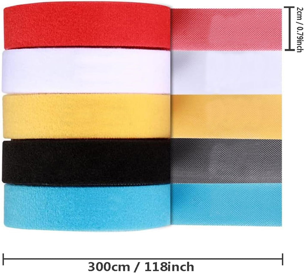 Reusable Fastening Cable Ties 3m 5Rolls Cable Ties 5 Rolls Hook and Loop Cable Straps Adjustable Cord Ties for Cable ... - Image 3