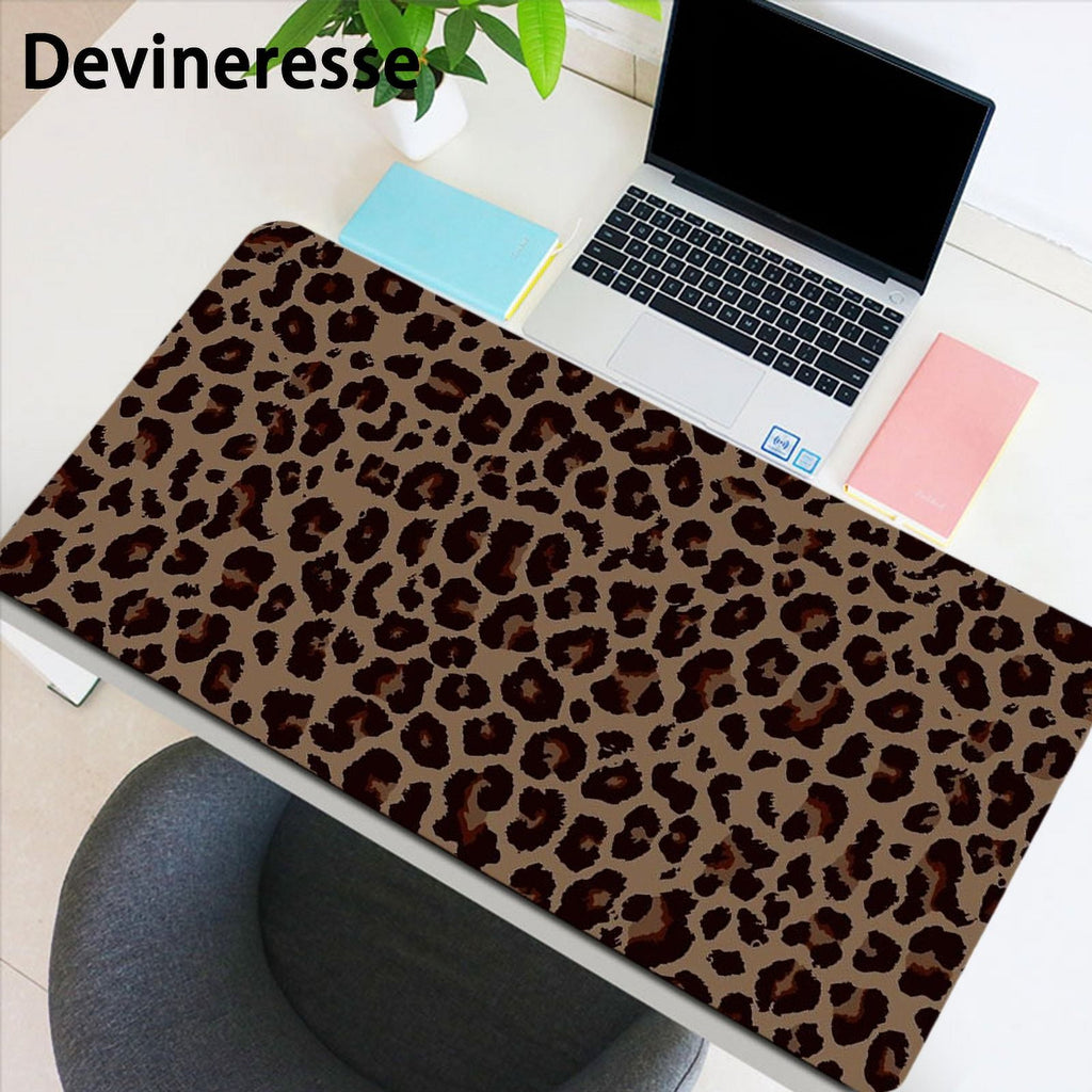 Leopard Print Desk Mat Desk Pad Large Gaming Mouse Pad E-Sports Office Keyboard Pad Computer Mouse Non-Slip Computer Mat Gift For Teen/Boyfr - Image 2