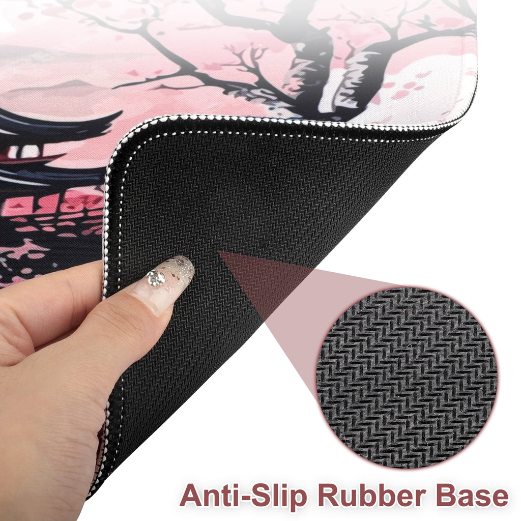 Gaming Mouse Pad, Large Mousepad Rubber Base Desk Mat with Stitched Edges, 31.5x11.8in - Image 5