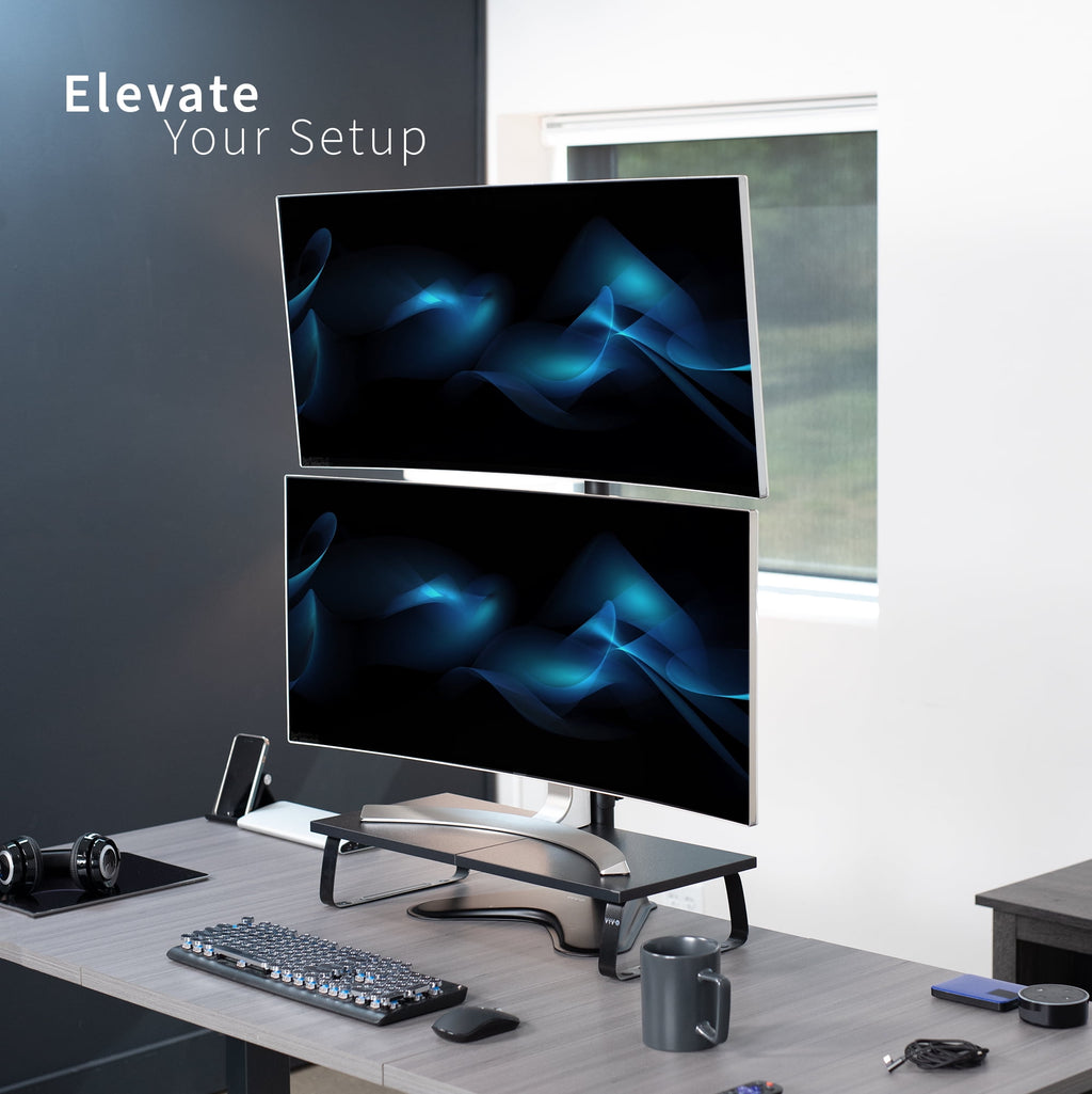 Extra Tall Single Monitor Adjustable Desk Stand for 1 Screen 13" to 27" - Image 6