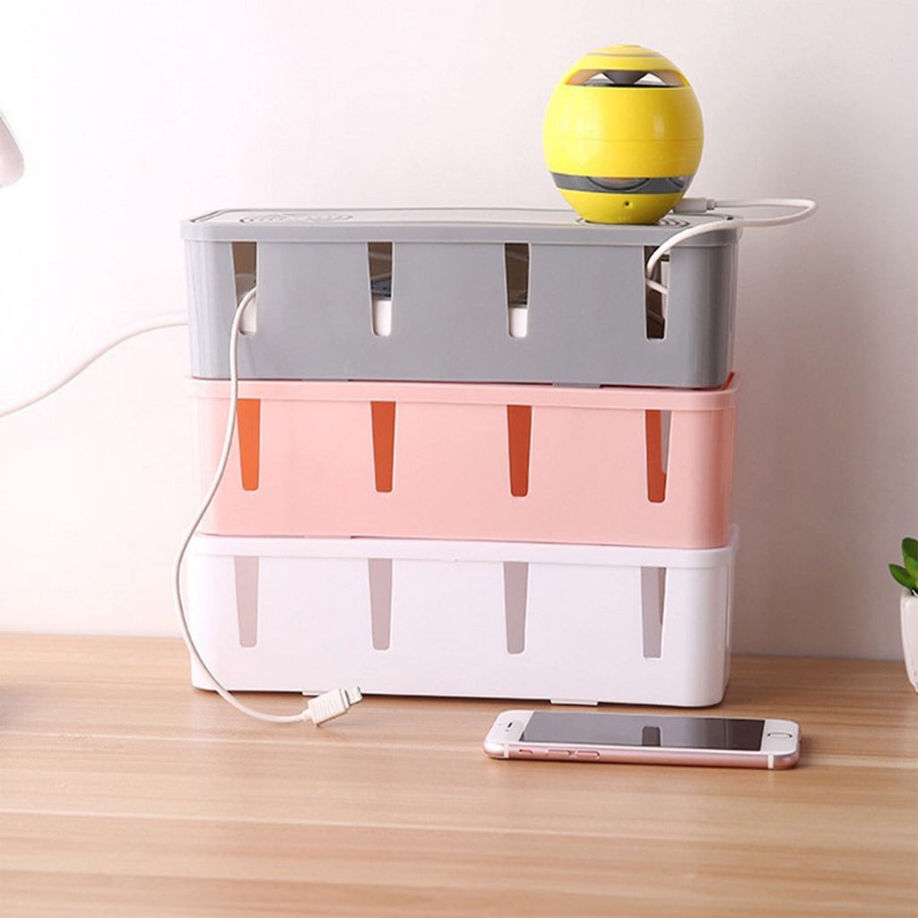 Cable Management Box, Cable Organizer Box, Large And Medium Size, Cord Hider Box To Hide Surge Protector Cover On Des... - Image 4