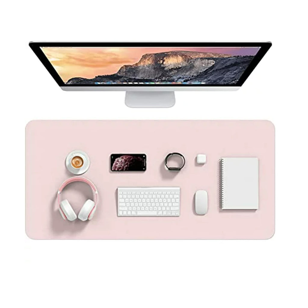 Large Leather Desk Mat, 31.5x15.7 Inch PU Leather Mouse Pad, Non-Slip Desk Blotter for Office & Home Computer Desk, W... - Image 2
