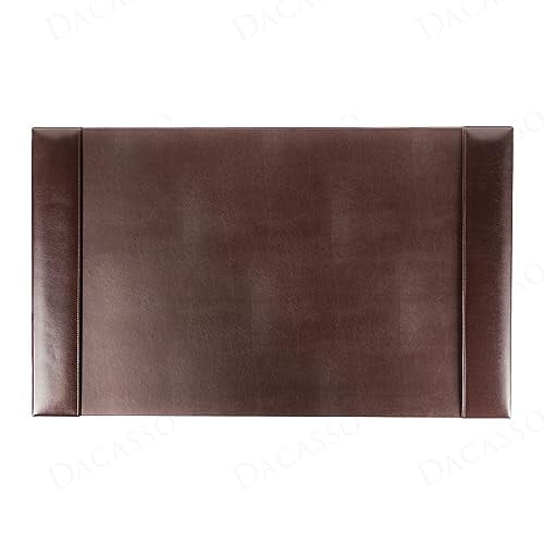 G3C23279LDACASSO Bonded Leather Desk Pad with Side Rails - Luxury Leather Desk Blotter for Writing (30 x 18, Brown) - Image 2