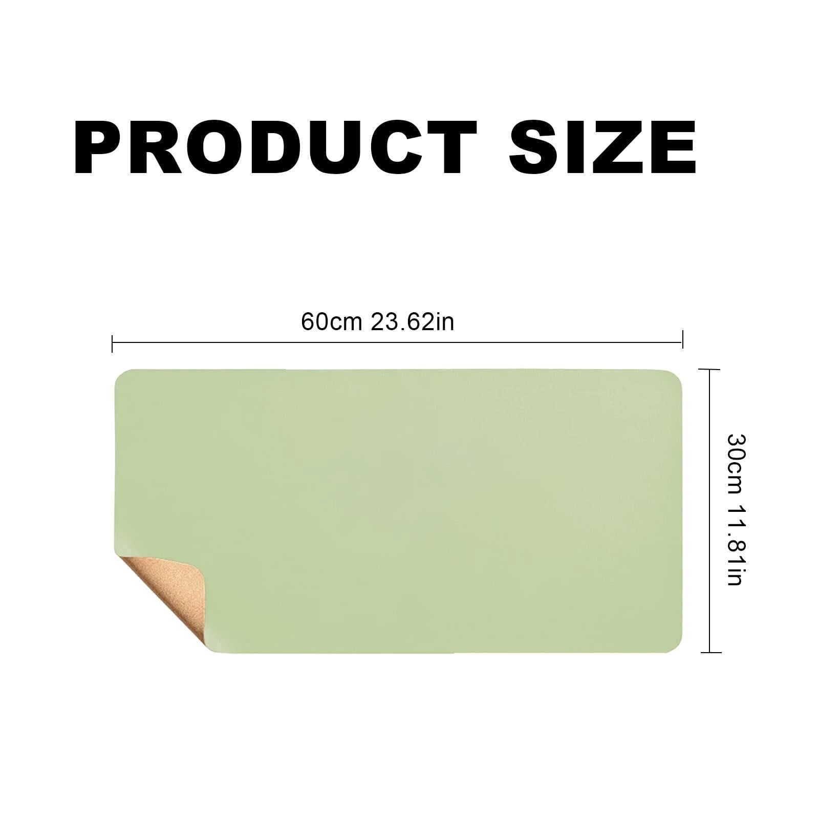 Mat,23.6 In Extended Gaming Pad Desk Keyboard Mat Desk Writing Pad Desk Pad Protector for and Home Light Green - Image 3