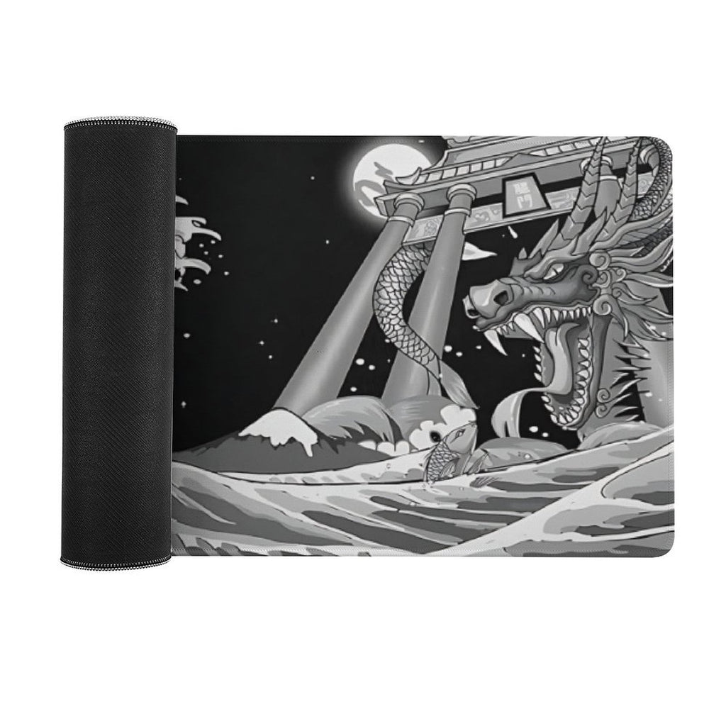 Gaming Mouse Pad Waves Sea Dragon Mouse Pad 31.5x11.8 Inch, Extended XL Computer Desk Mat Waterproof Non-Slip Long De... - Image 3