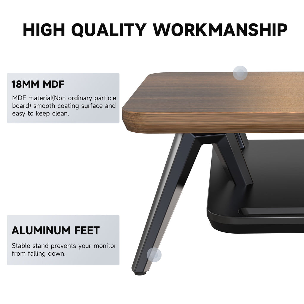 Monitor Stand, 2 Tiers Monitor Stands Riser, 23.6 Inch Computer Monitor Riser with Storage Organizer - Image 2