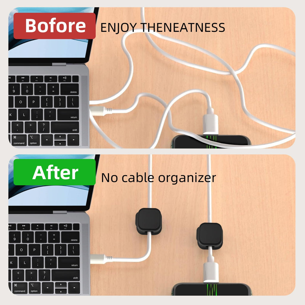 6 Pcs Magnetic Cable Clips, Cable Management, Office Desk Accessories, Cord Organizer, Cable Smooth Adjustable,for De... - Image 6