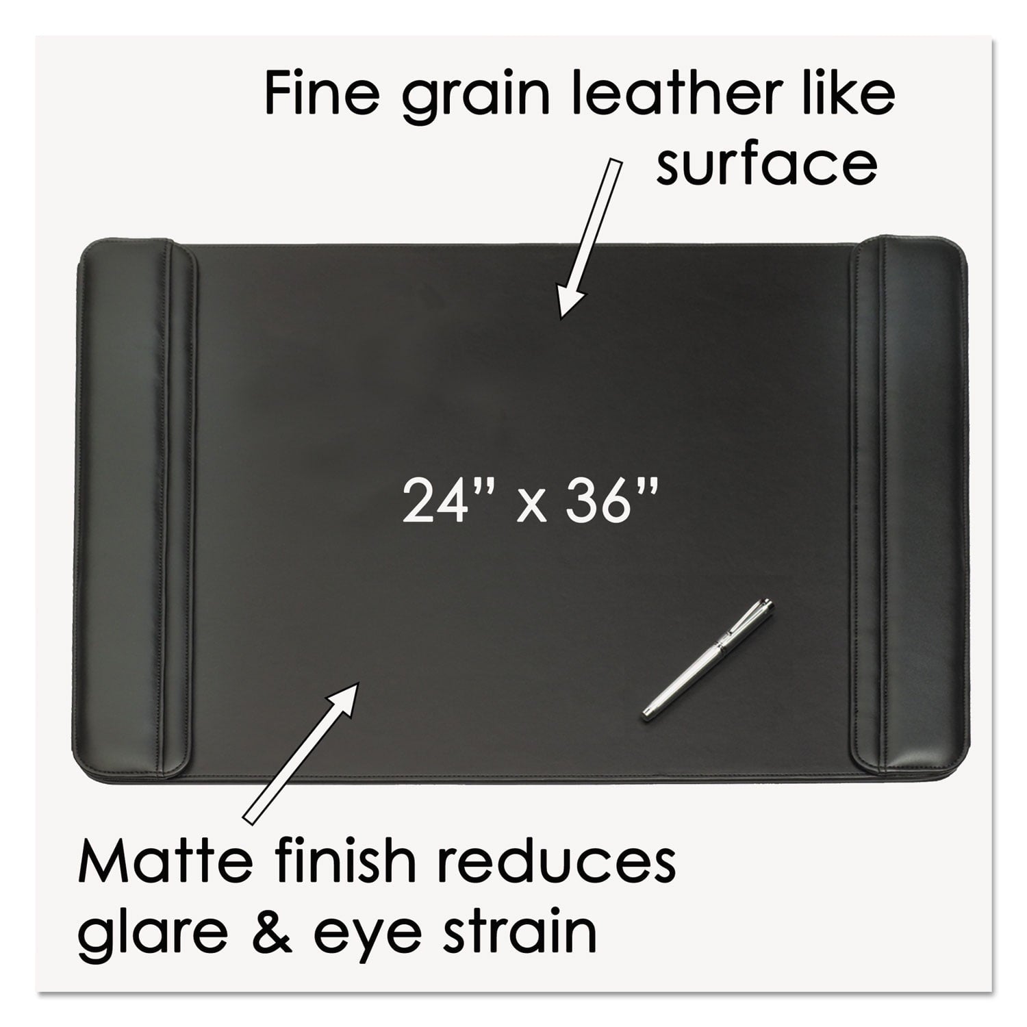 KrystalView Desk Pad with Microban, 24 x 19, Clear - Image 5