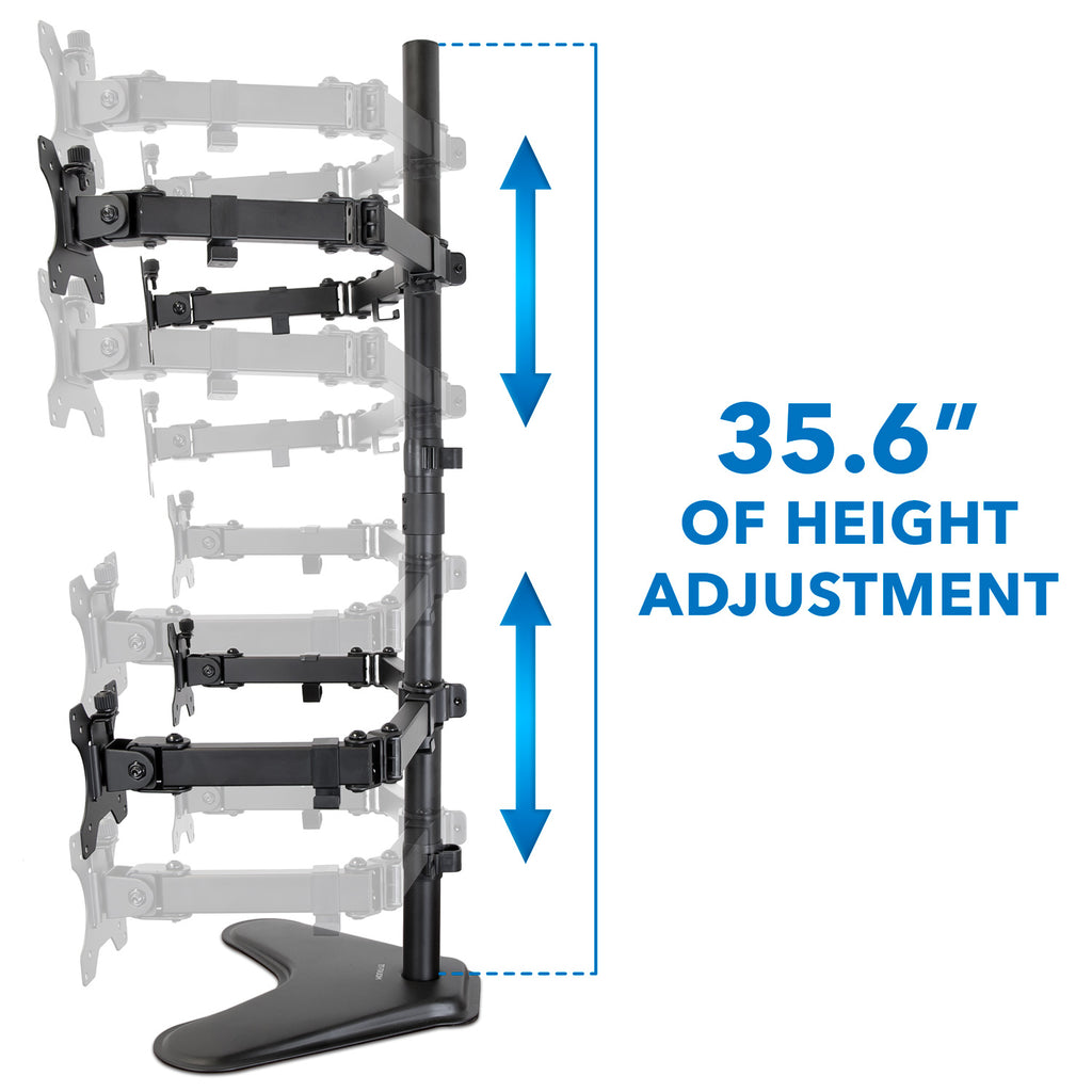 Quad Monitor Desk Stand | Fits 17-32 Inch Screens - Image 5