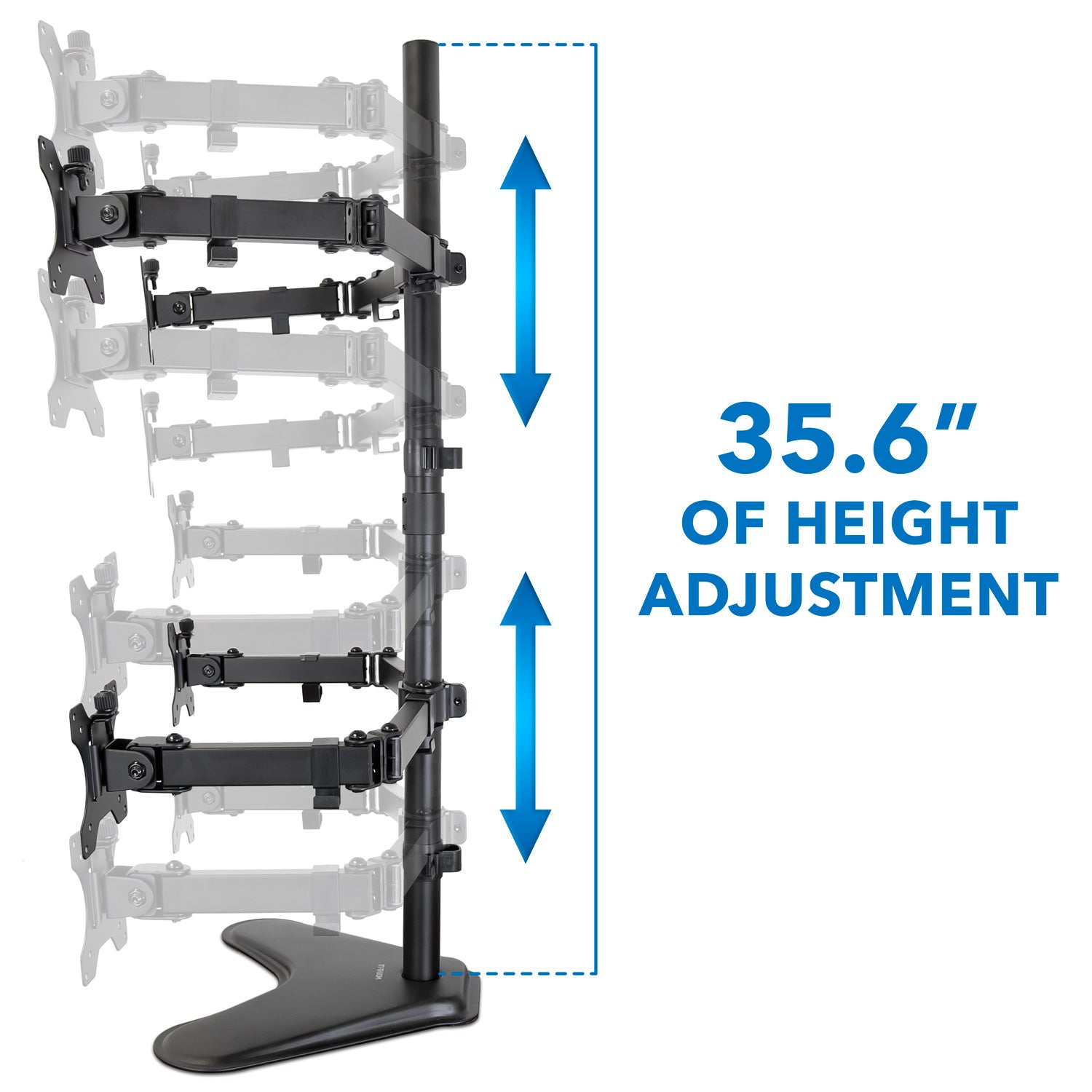 Quad Monitor Desk Stand | Fits 17-32 Inch Screens - Image 5