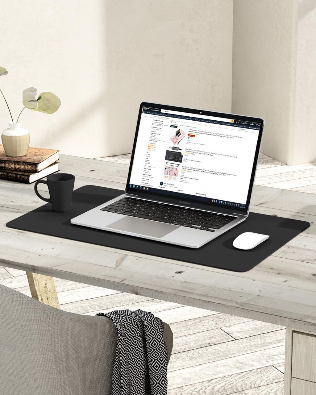 Non-Slip Leather Desk Pad, Waterproof Laptop Computer Desk Keyboard Mat, Table Protector Blotter Mat, Large Mouse Pad... - Image 3