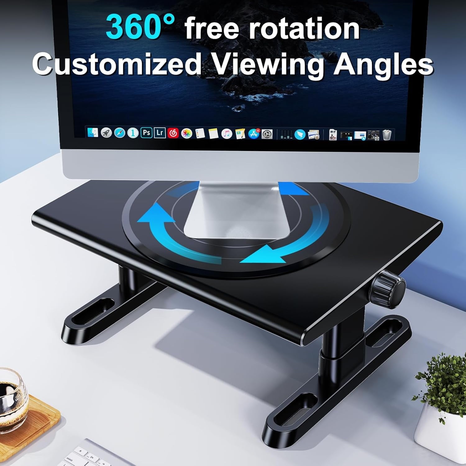 for Desk, 360 ° Rotation Freely Height Adjustable , 4.4-5.8 Inches, Ergonomic Mount, Desktop for Computer Laptop Prin... - Image 2