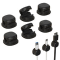 6PCS Adhesive Cable Holders Desk Cable Organizers Cord Management Clips for Bedside Table Home Office Charging Cable Wire Tidy Organization,