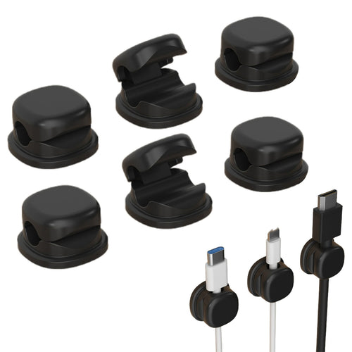 6PCS Adhesive Cable Holders Desk Cable Organizers Cord Management Clips for Bedside Table Home Office Charging Cable Wire Tidy Organization,