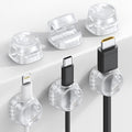 6 Pack Cord Organizer Office Desk Accessories Clear Cable Management Clips Home Workspace Desk Decor Nightstand Dorm ...