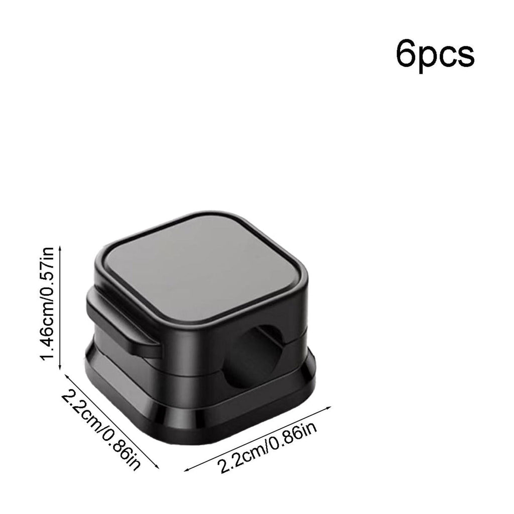 6 Pack Magnetic Cable Clip Organizer Cord Holder, Adhesive Cable Management, Wire Phone USB Charger Cable Holder Keeper Organizer for Car, O - Image 3
