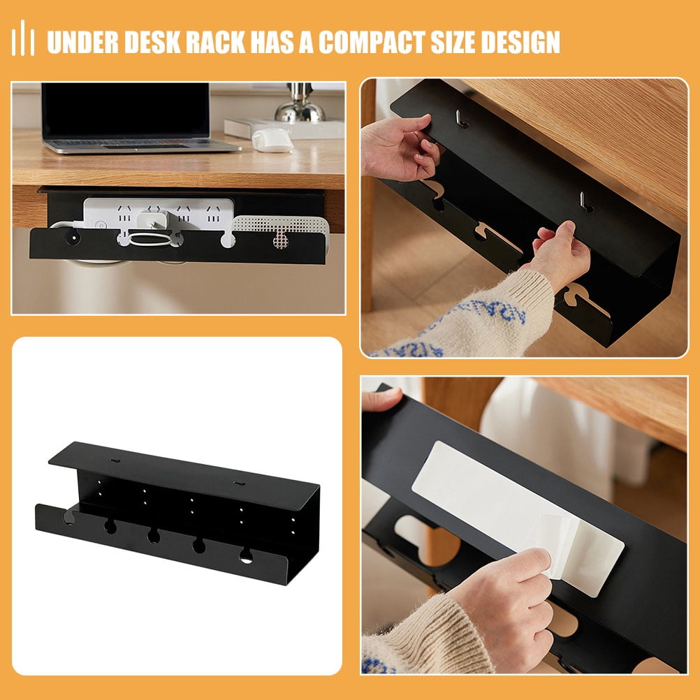 Raindrops Cable Management Tray Under Desk Cord Organizer Wire Cable Holder for Wire Management - Image 3