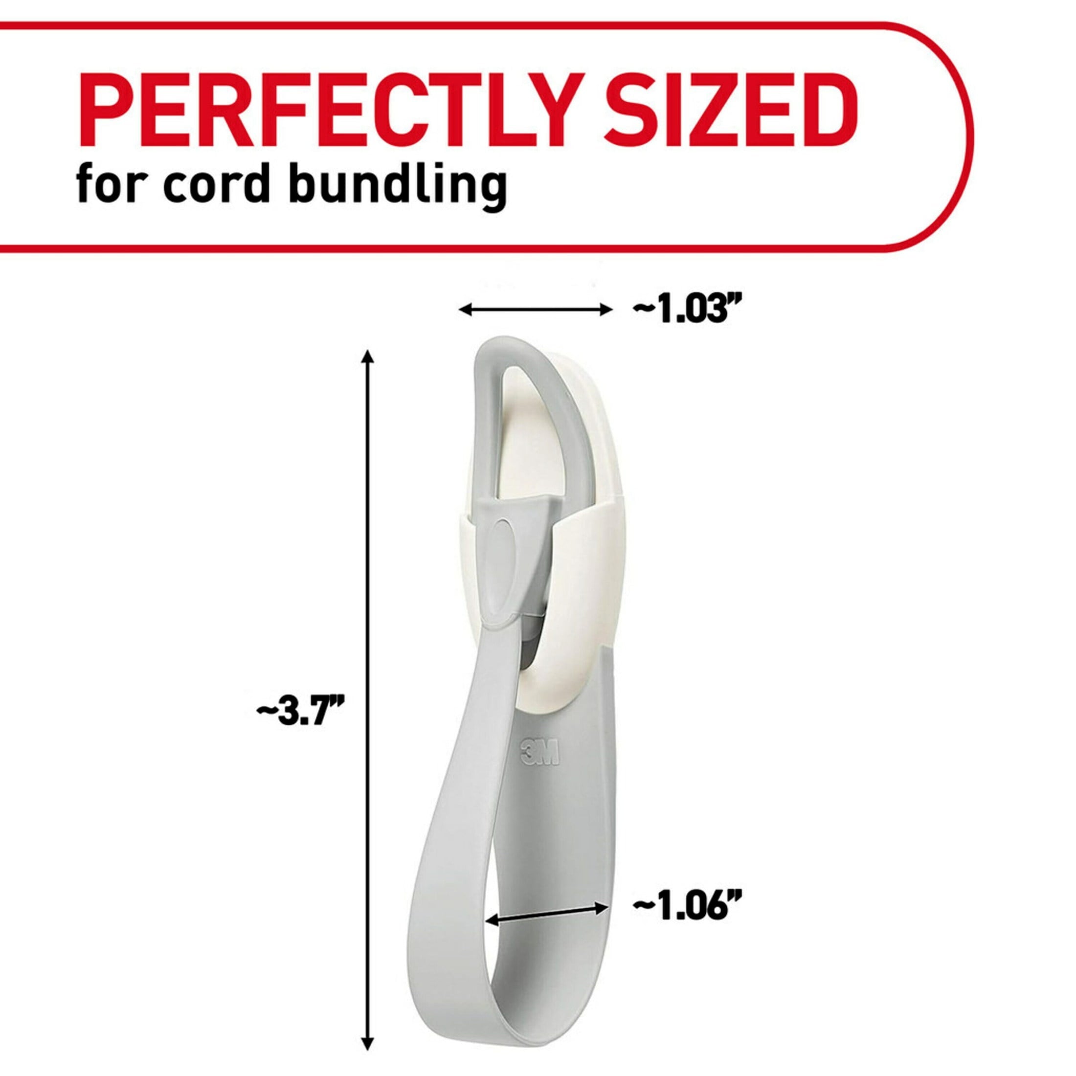 Cord Bundlers, White, 2 Cable Bundlers, 3 Adhesive Strips - Image 2