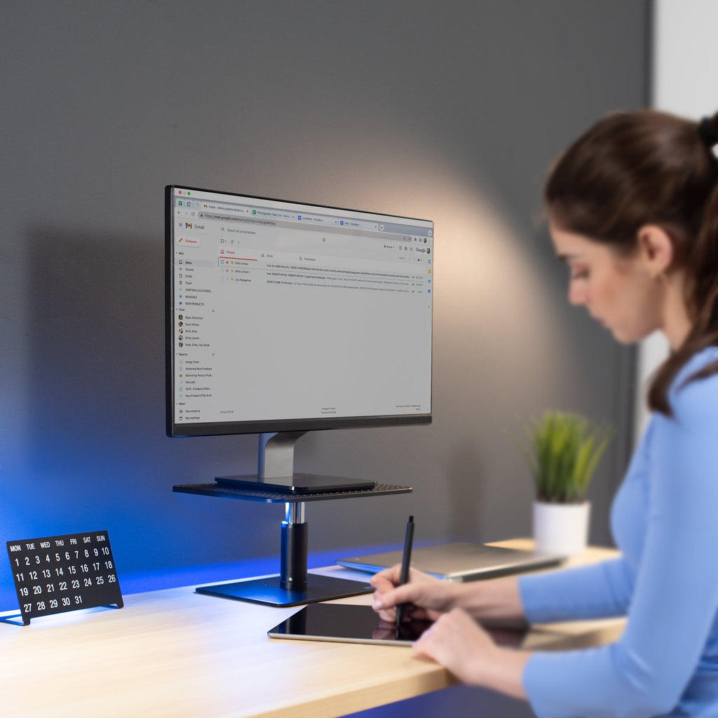Universal Height Adjustable Ergonomic Computer Monitor & Laptop Riser Stand - Image 2