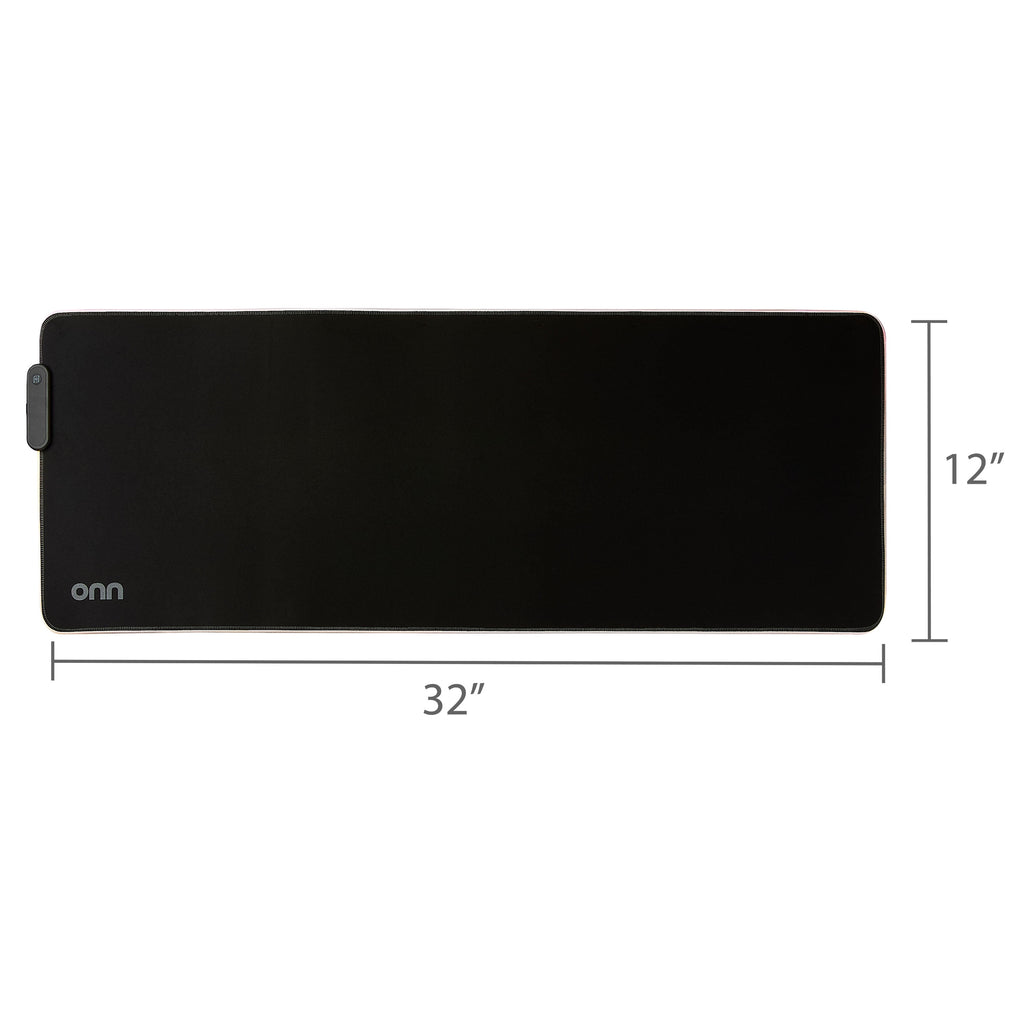 onn Gaming Desk Pad with LED RGB Lighting, Black 32", Rubber Anti-Slip base - Image 5